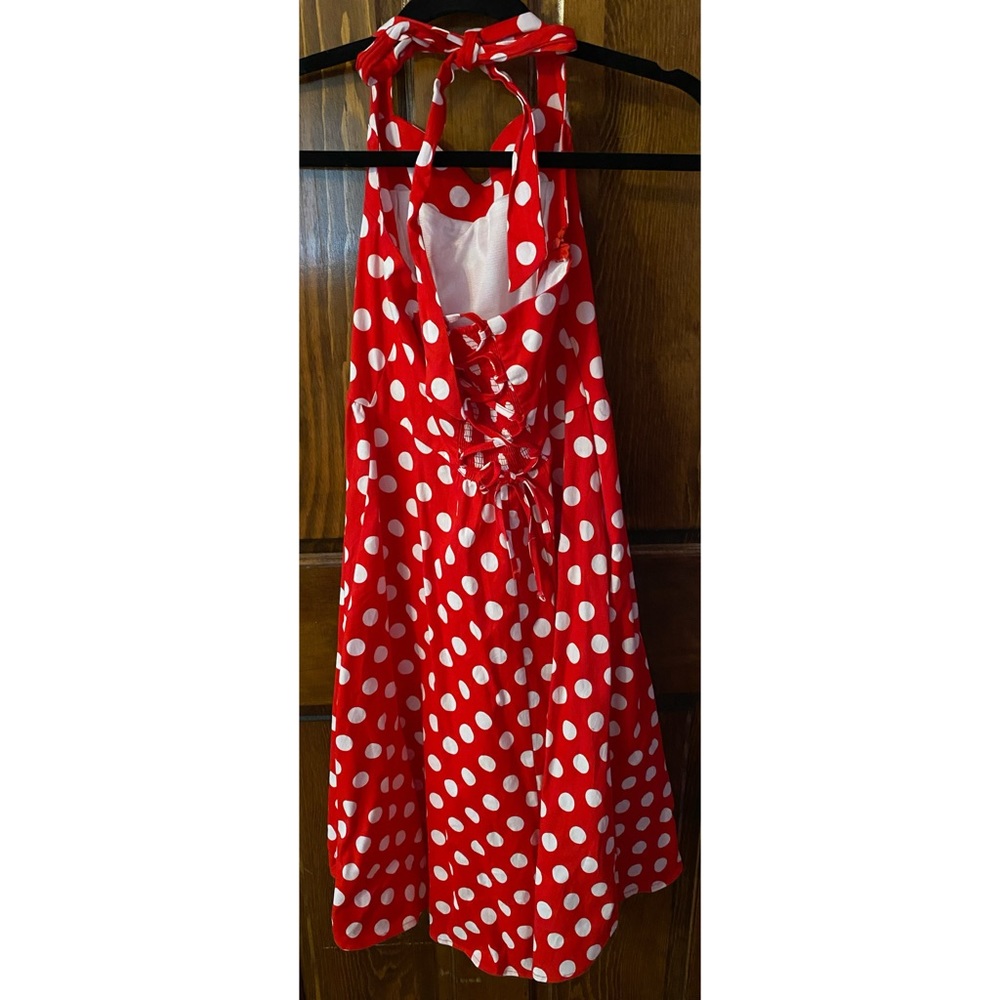 Topdress Womens’ Vintage Polka Audrey 1950’s Halter Retro Cocktail Dress - Picture 10 of 10